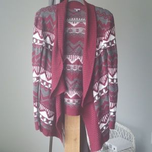 Aztec print cardigan